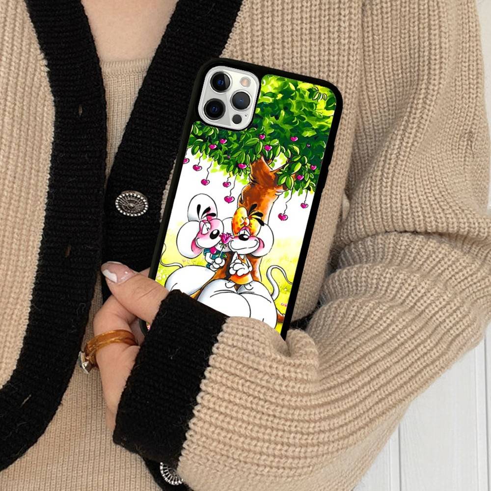 Kreslený kryt na telefon D-Diddl pro iPhone 17 16 15 14 13 Plus 12 11 Pro Max PC+TPU Zadní kryt