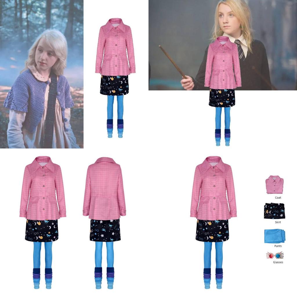 Luna Lovegood Cosplay Costume Set For Halloween Role Play Full Dress