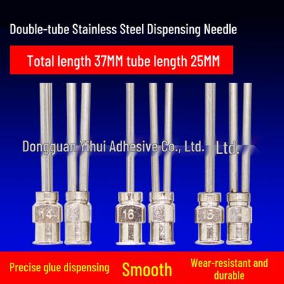 Stainless Steel 37mm Double-Tube Glue Dispensing Needle Valve