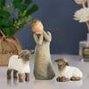 20pcs Nativity Figures Set Resin Xmas Nativity Scene Figurine for Tabletop Shelf Home Decoration