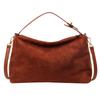 Women Autumn Winter Big Boston Tote Soft Matte Suede Cow Leather Women's Handbag Shoulder Crossbody Bag For Grey Brown
