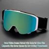 Flip-top Magnetic Suction Full-scale Real Film Double-layer Anti-fog Snow Goggles Outdoor Sports Snow Mountaineering Windproof E