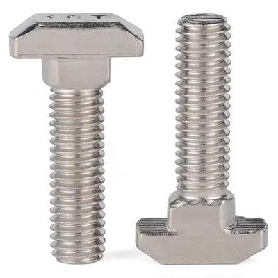 304 Stainless Steel T-Slot Bolts and T-Shaped Mold Pressure Plate Screws (M5, M6, M8, M10, M12)