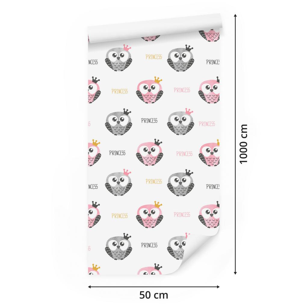 Pastel Owls Wallpaper for Living Room and Bedroom 50x1000