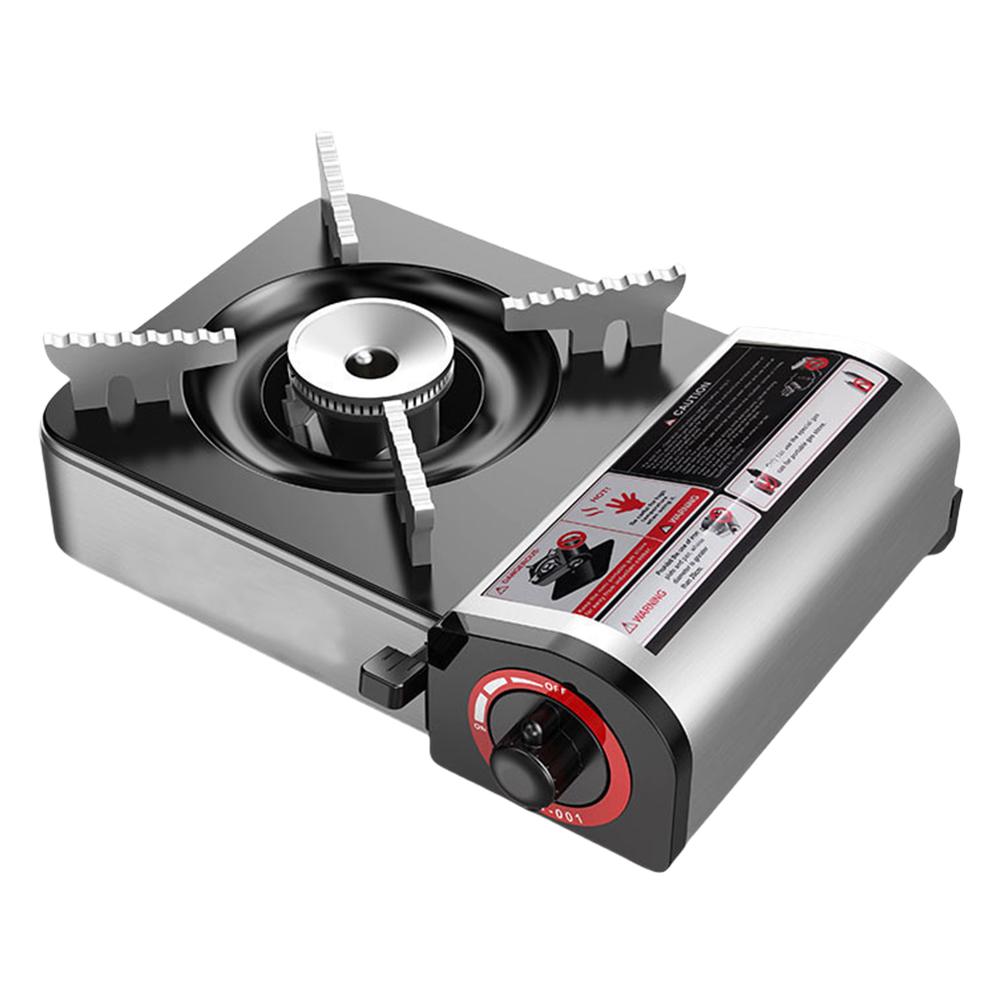 Portable Butane Camping Gas Stove Aluminum Alloy Gas Burner Easy to Use Household Cassette Stove for Outdoor Camping Picnic Tool
