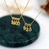 DIY Sliding Chain Alphabet Number Pendant Necklace Personalized Jewelry