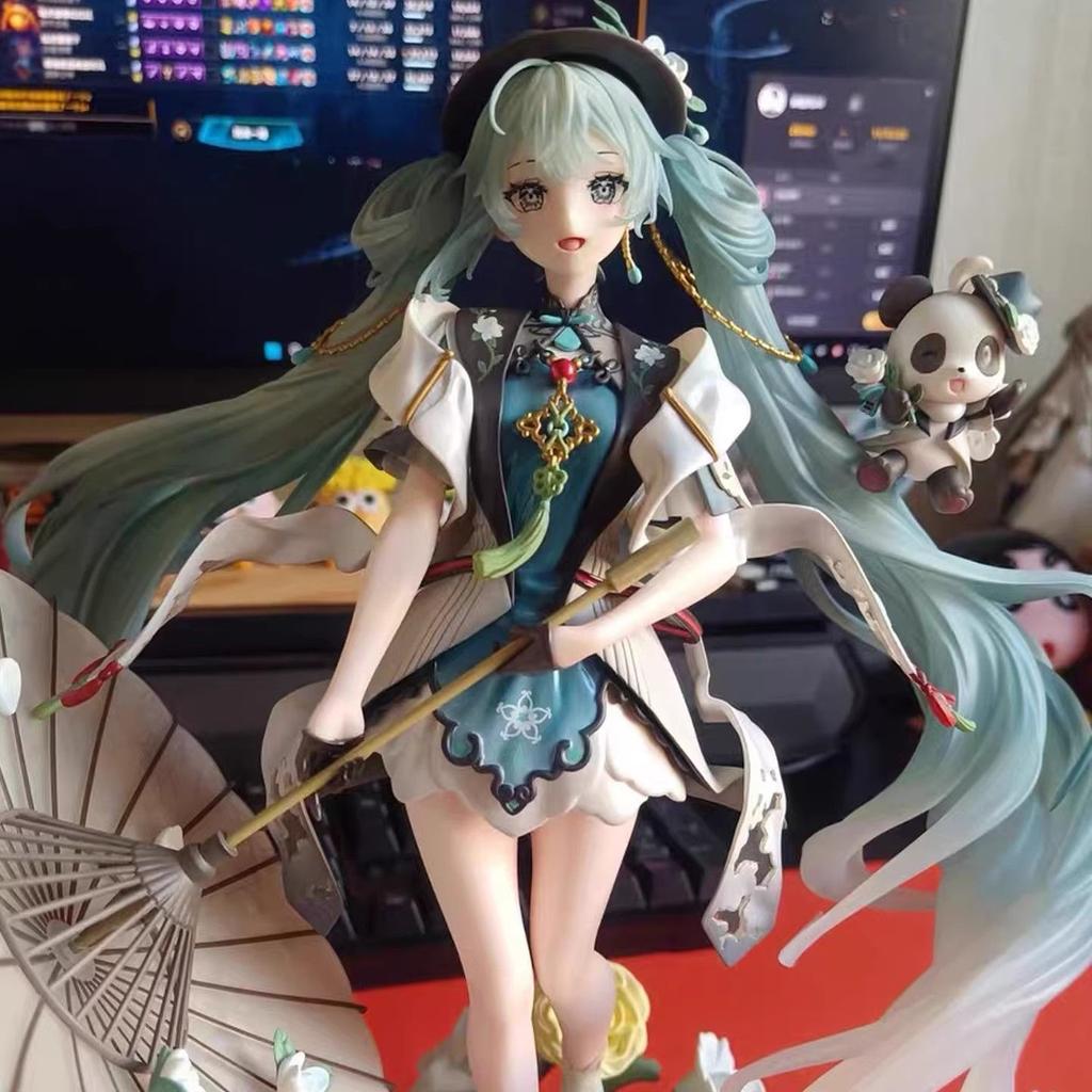 Hatsune Miku Future with You Ver. 1/7 Scale Collectible Figure with Panda Companion & Floral Umbrella Base Anime Statue for Coll