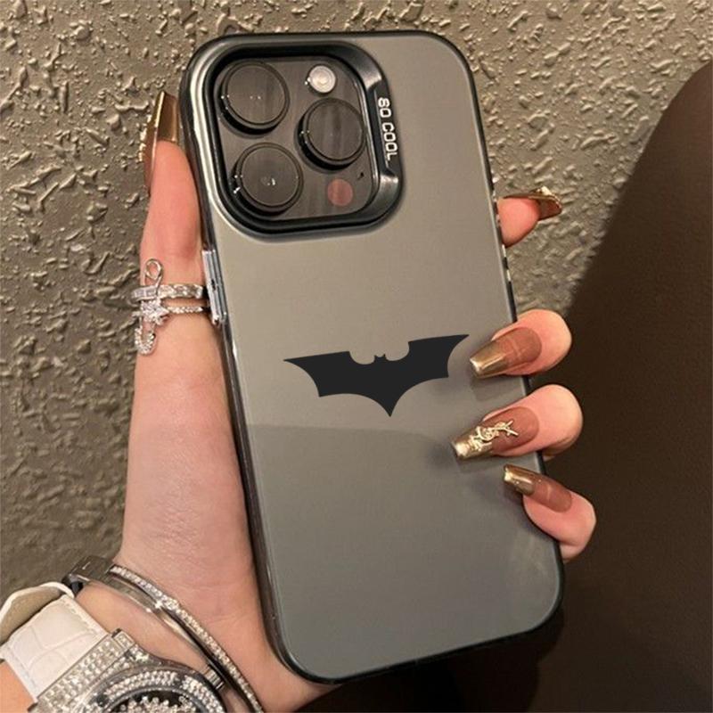 Bat Spider Pattern Matte Texture Phone Case For iPhone 17 16 15 14 13 12 11 Pro Max 16E XS XR X 7 8 Plus Shockproof Bumper Cover iPhone 13 Pro
