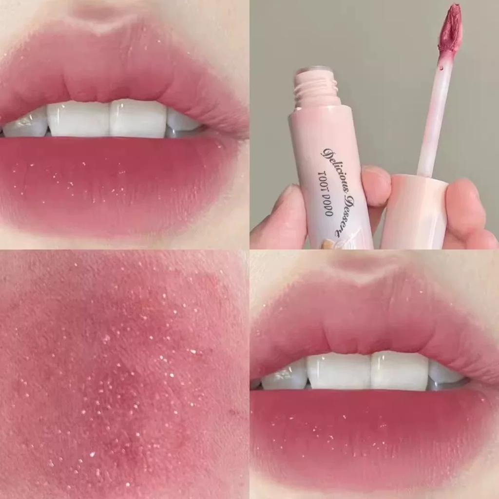 Deep Lip Eraser Fake Plain Face Mom Born Lip Lacquer Matte Non-Fading Low Saturation Nude Apricot Lip Covering Lipstick Student Party