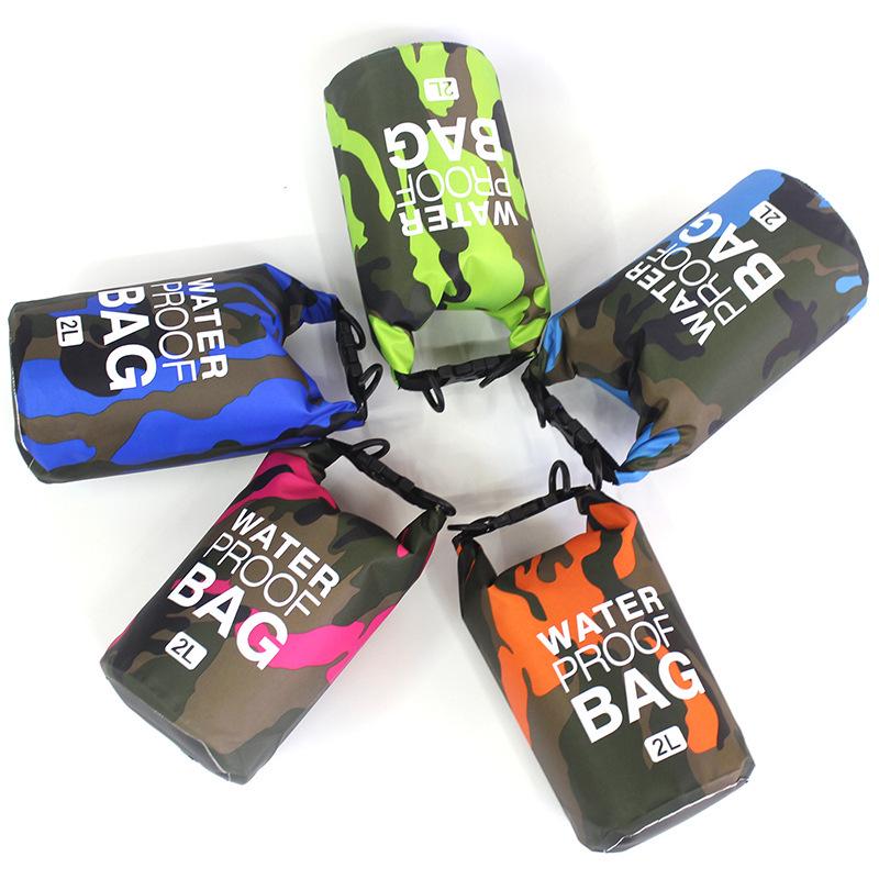 Camouflage Waterproof Rafting Bag - Single/Double Shoulder Barrel Bag for Swimming