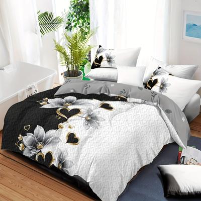 3Pcs Thick Touch Quilt Set Upgraded Luxury Quilt Set Pillowcases Flat Sheet Four-Season Bedding Set Suitable For Home