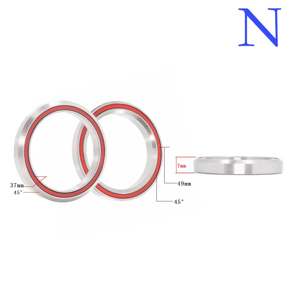 1PC Bike Headset Bearings 32.4 43.8 7 33 37 46.9 46.8 34.1 35 47 48.9 49 8 mm ACB Road MTB Angular Contact Bicycle Bearing 36/45