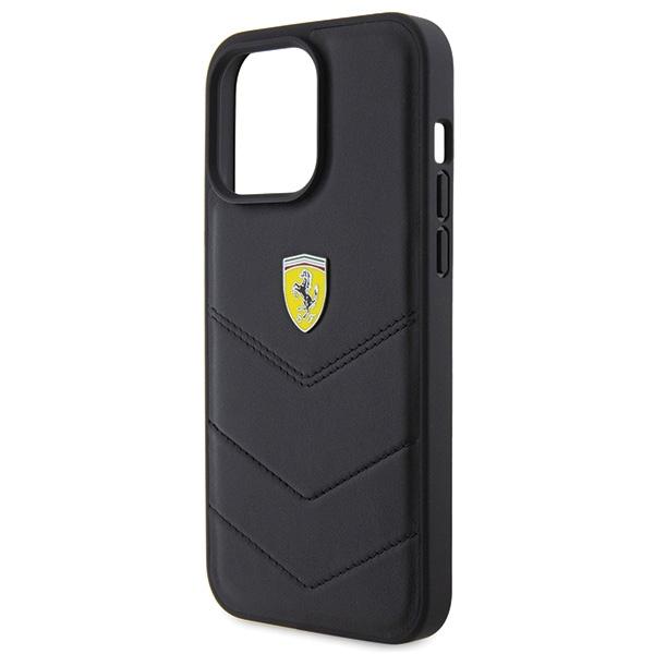 Ferrari Fehcp15Xrduk Iphone 15 Pro Max 6.7 Czarny/Black Hardcase Quilted Metal Logo