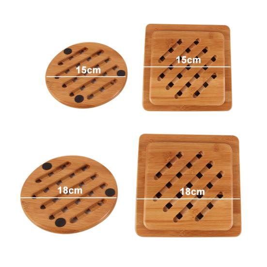 Wooden Square Round Cup Hollow Coffee Tea Insulation Coasters Heat Table