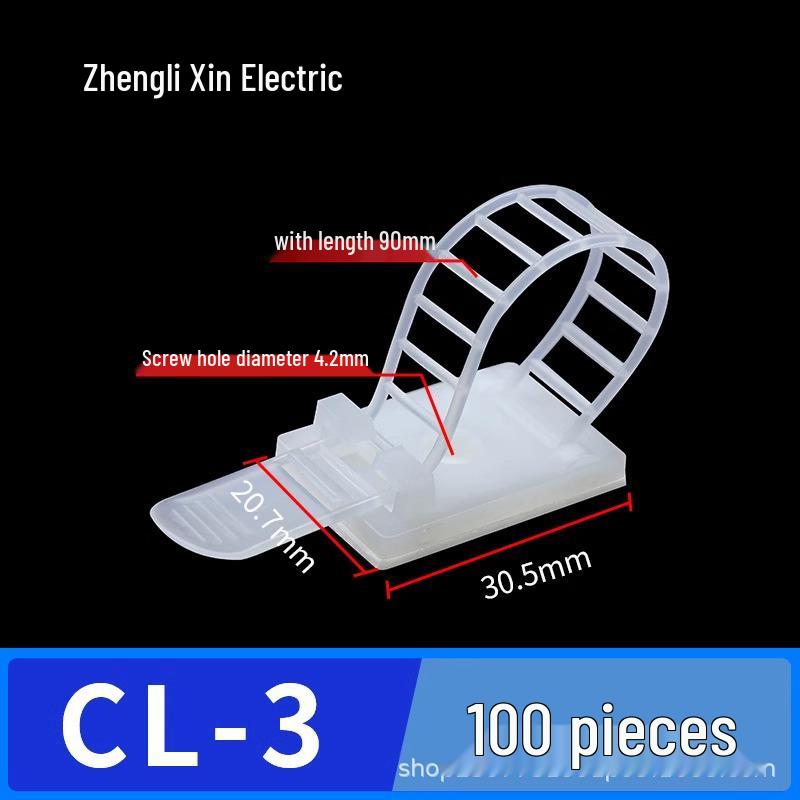 Self-Adhesive Adjustable Cable Tie Mount & Wire Organizer