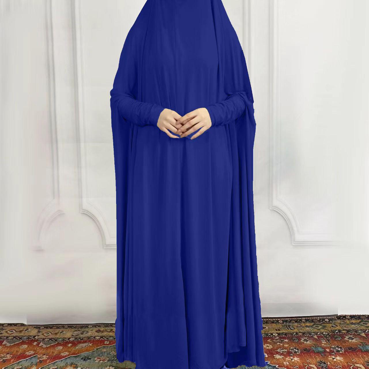 

Жіночий суцільний колір вільний молочний шовковий рукав летюча миша Близького Сходу One Size