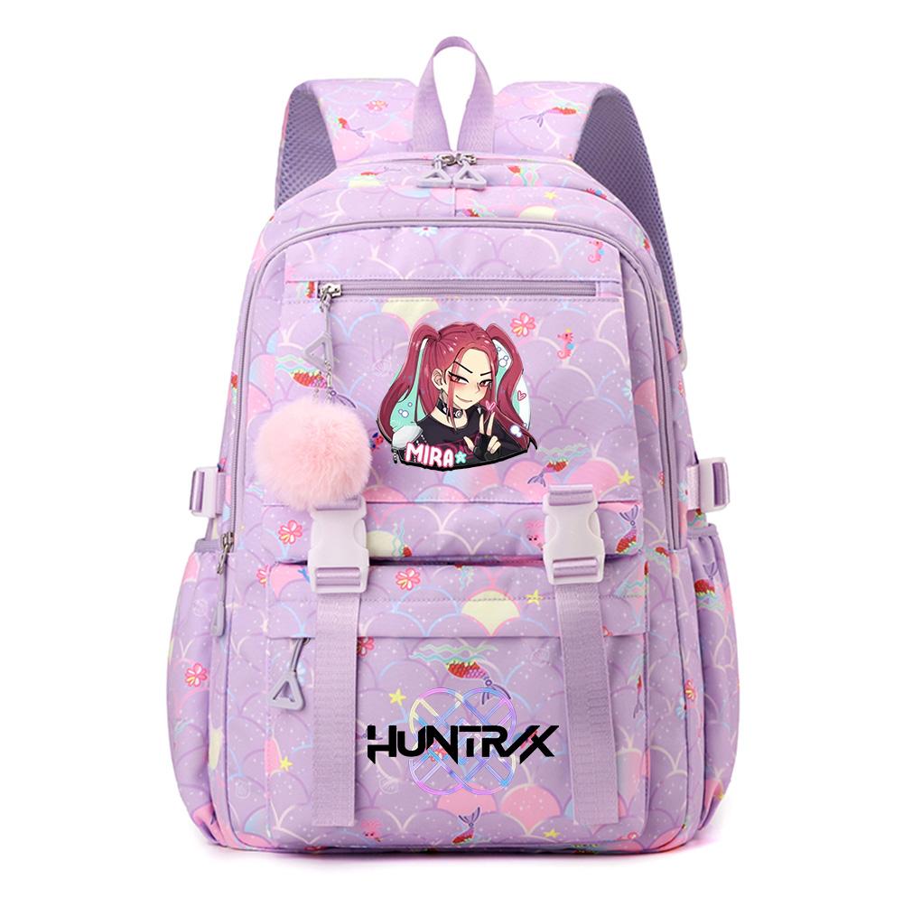 Anime K-Pop Demon Hunters Printed Backpack Large Capacity Waterproof Bookbag Student Boy Girl Schoolbag Outdoor Laptop Travel Bag Mochila