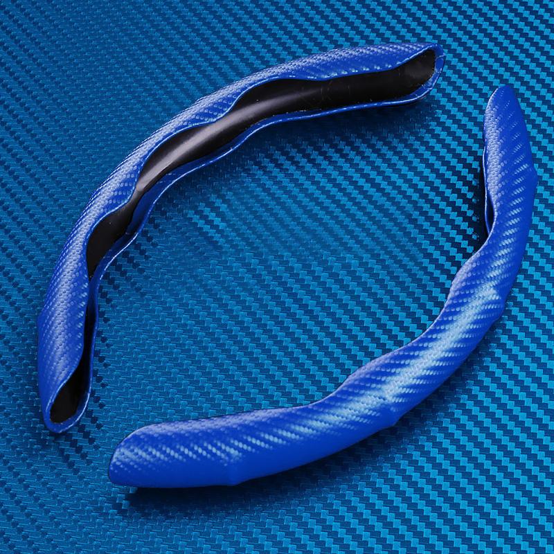 Husă pentru volan de mașină 38 cm/15 inchi Fibră de carbon Sport Husă ultra-subțire anti-alunecare pentru card Tip de husă pentru mâner de vară