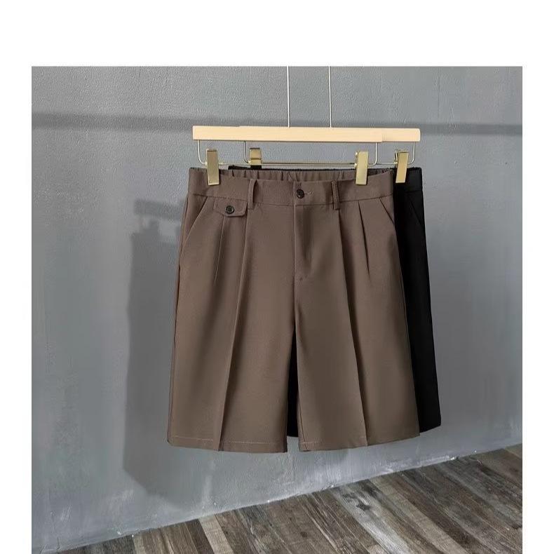 Men's Trendy Loose-Fit Summer Breathable Shorts - Stretchy Streetwear Casual Straight-Leg Suit Pants