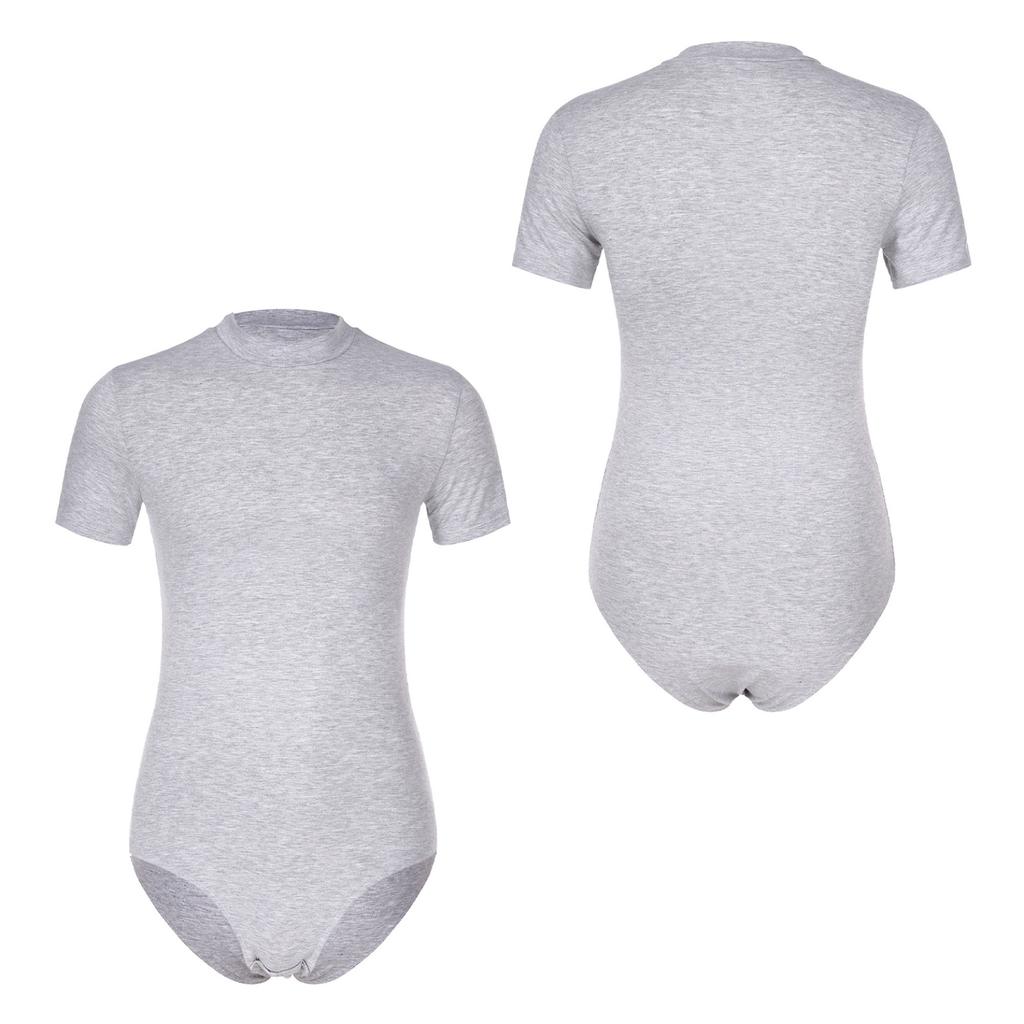 Solid Color Skinny Jumpsuit Casual Bodysuit One-piece Leotard Club Costume Leotard Undershirt for Fitness Gym Sport Wrestling Singlet Men Pajamas