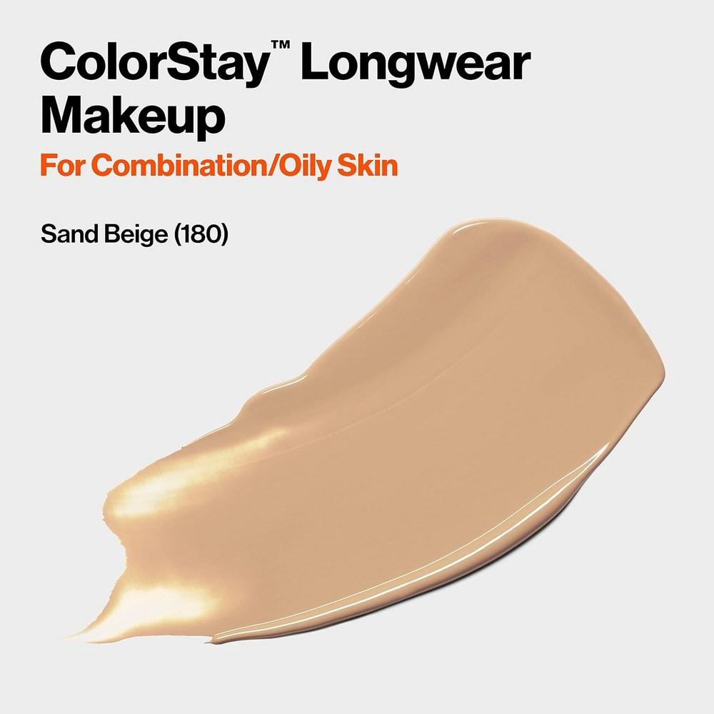 Revlon Colorstay Liquid Foundation 180 Sand Beige, 1 pack