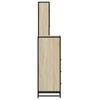 3 Piece Bathroom Furniture Set Sonoma Oak Wood Based Material