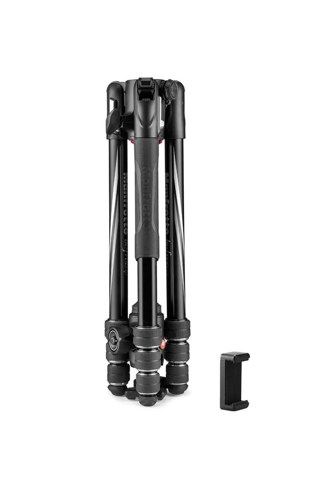 Manfrotto befree GT XPRO Aluminum Tripod Kit with Smartphone 4 Max Height Folded Height Weight Load Capacity Ball Head JP A00001BMN Clamp, Sections,