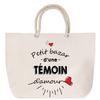 Rope Handle Beach Bag Bazar D'une Témoin D'amour Wedding Baptism Humor Gift Birthday Christmas | Large Transport Bag & Sport