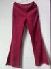 Spring/Summer 2025 Women's High-Waist Slim Fit Corduroy Flare Pants - Solid Color, Elastic Waist, Casual Drape