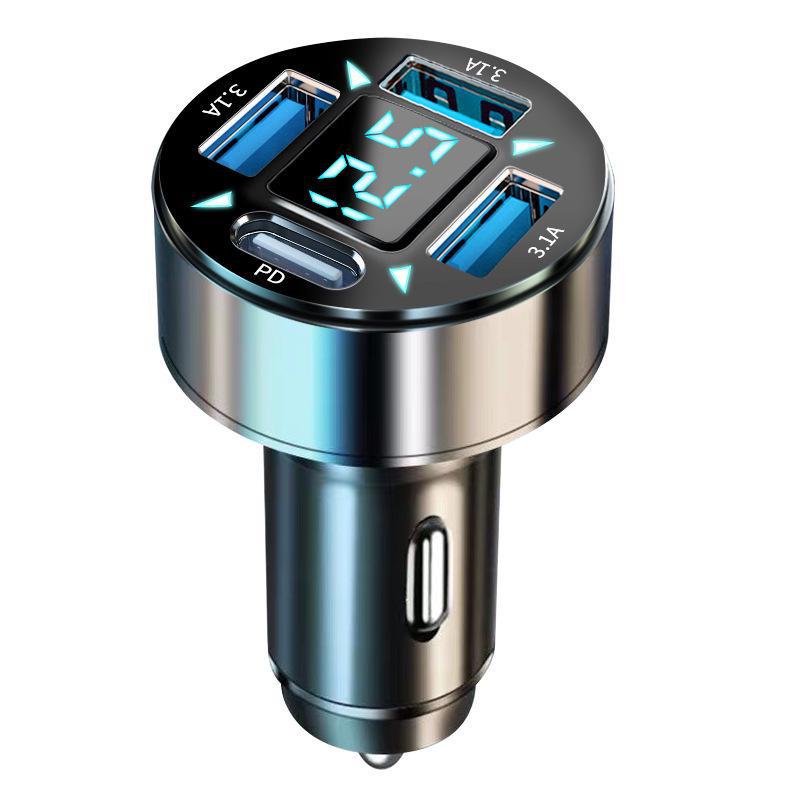 2024 Multi-Function Car Charger Head for Mobile Phones, Compatible with Apple and Huawei