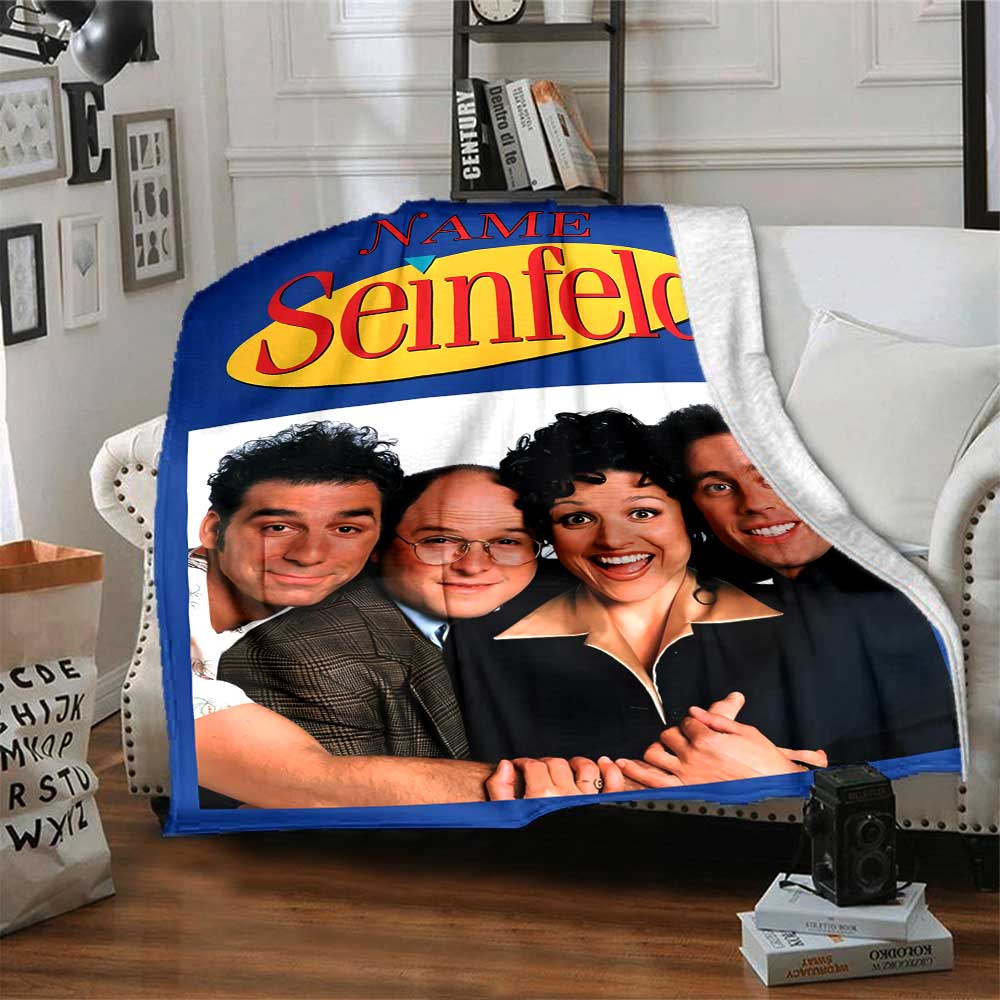 Warner Bros. Works (16) Customize Text Blanket Throw Customizable Blanket Soft & Cozy Suitable for Home Decor Livingroom Chair Nap