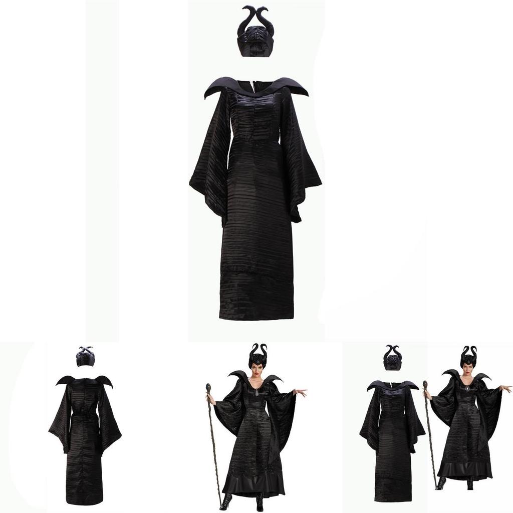 Elegant Adult Maleficent Evil Queen Cosplay Costume Outfit For Noble Ladies