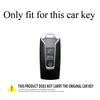 Interior Mouldings Zinc Alloy+PU Leather Car Key Case Cover For VW Volkswagen Touareg 2018 2019 2020 2021 2022 2023 3 Buttons Re