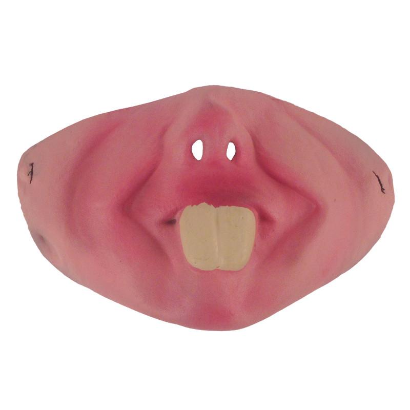 Hilarious Halloween Half Face Mask With Comical Pig Nose For Costume Fun