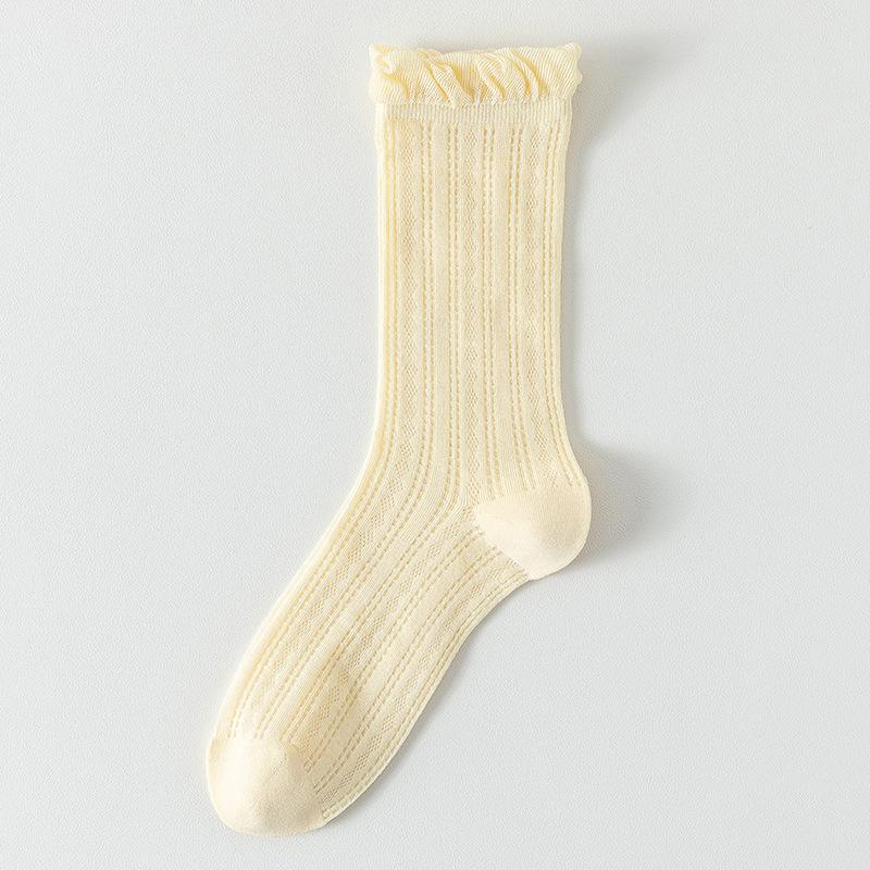 Meias de Algodão Puro Femininas de Verão Finas Absorventes de Suor Respiráveis de Malha Algodão Inferior de Tambor Algodão Felpudo
