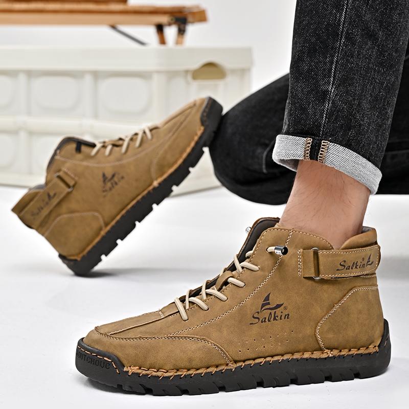 Leather Shoes Casual Sneakers Men Shoes Driving Comfortable Split Leather Shoes Men Loafers Moccasins Tooling Shoes