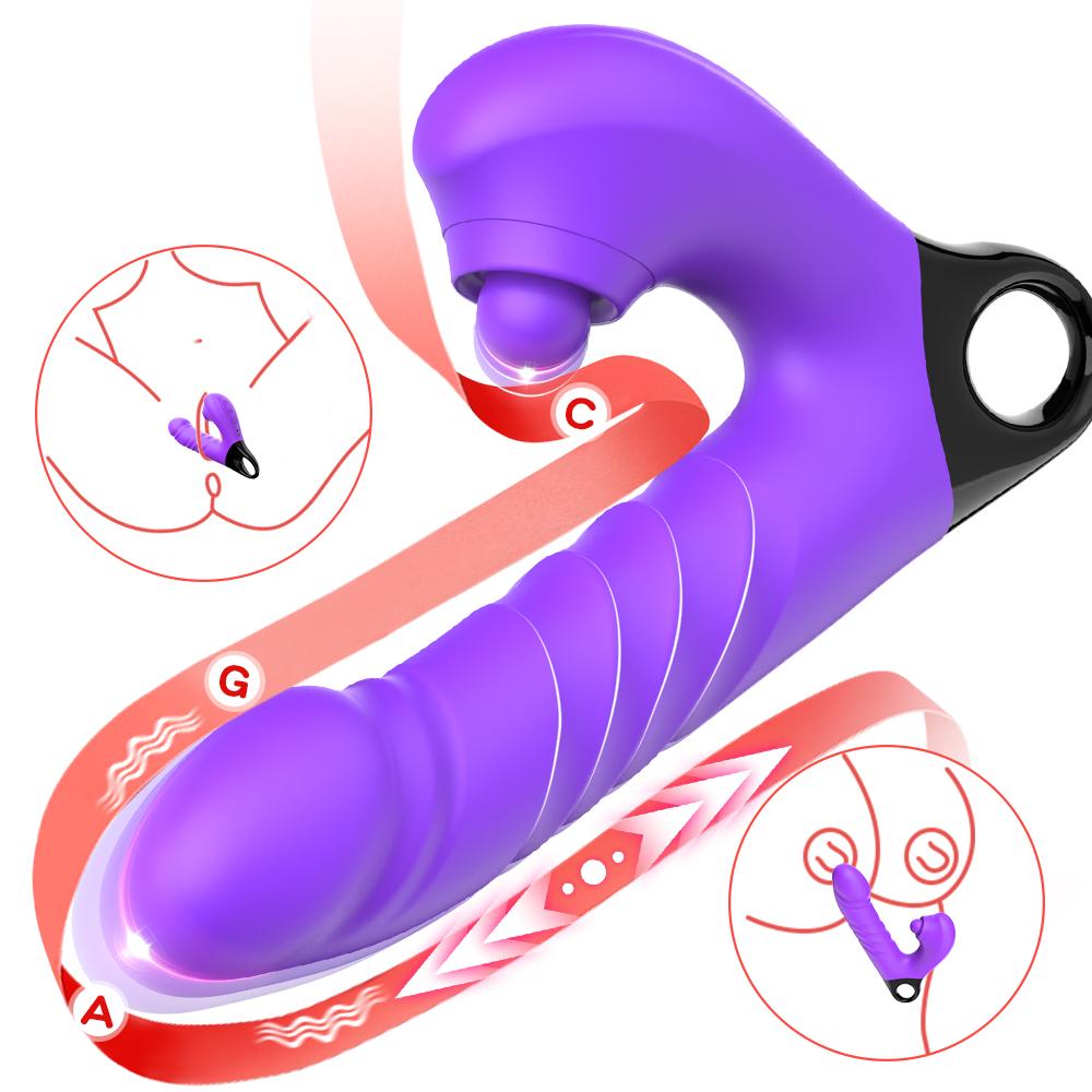 Wibrator wbijający dildo dla kobiet G Spot stymulator łechtaczki zabawki erotyczne łechtaczka pulsujące wibratory żeński sutek masażer waginy