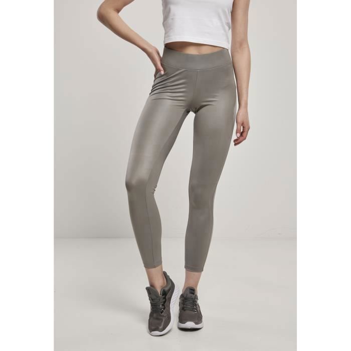 Legging femme Urban Classics imitation cuir (Grandes tailles) - gris foncé - 4XL