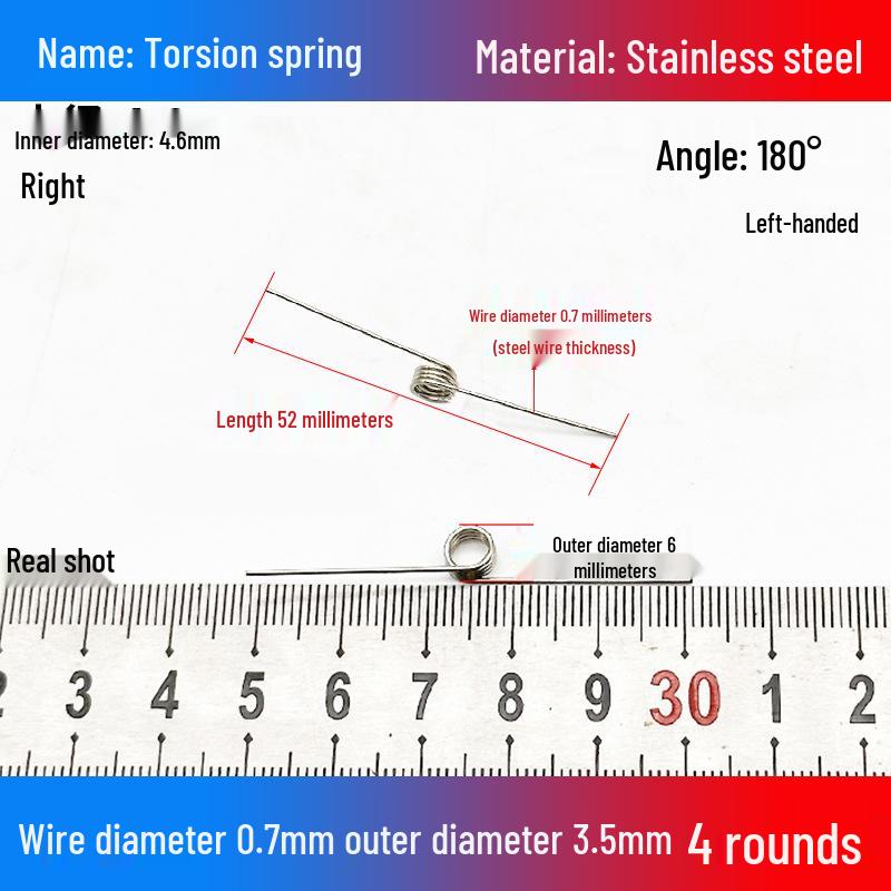Torsion Spring Steel 0.3-3.0 for 90/180° Clip Trash Can