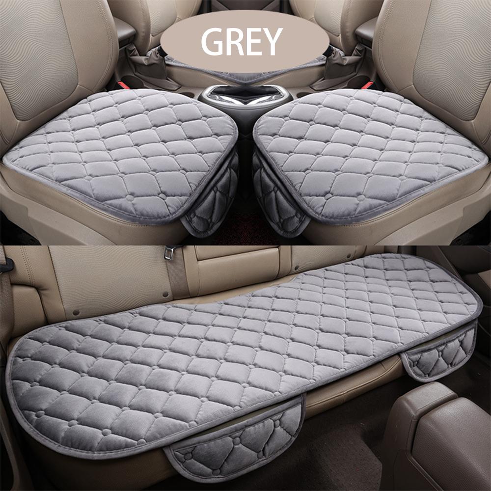 Universal Anti-slip Warm Winter SUV Car Seat Cover Cushion Front Rear Flax Cushion Breathable Protector Mat Pad Auto Accessories