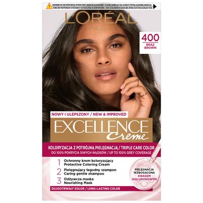 Loreal Excellence Creme Hair Dye - 400 Brown 192ml