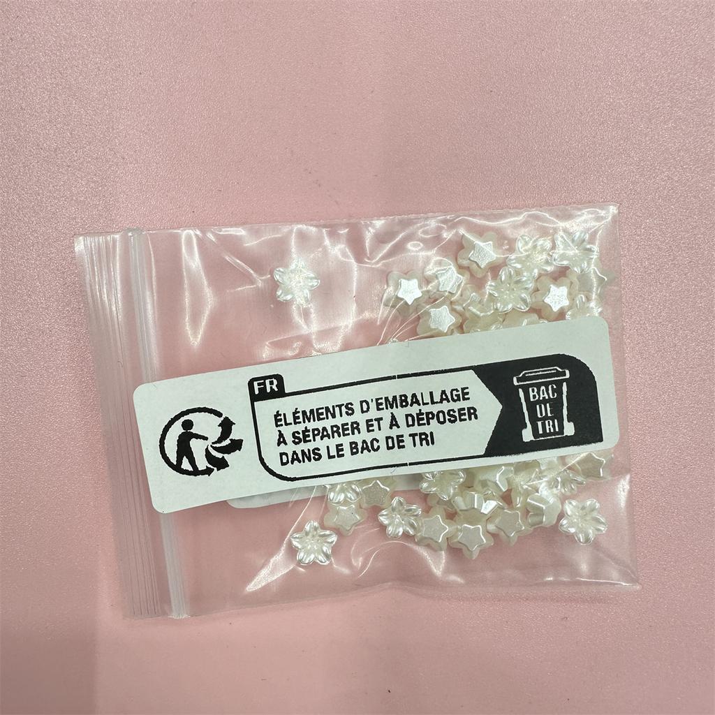 ABS-Imitationsperlen in Weiß, Perlen in Schmetterlings- und Blumenform, für die Herstellung von Schmuckzubehör, Halsketten, Armbänder, Anhänger, DIY