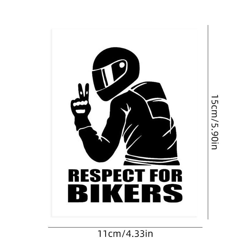 SCIONE Samolepky na auto "Respekt pro motorkáře" Motocykl Auto Reflexní Vodotěsné Samolepky Cool Samolepky na auto