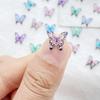 50Pcs Cute Mini Cartoon Colorful Butterflies Nail Art Resin Designer Charms DIY Craft For Nail 3D Decorations Jewelry