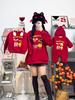 Make Your Wishes Come True: New Year Parent-Child Jujube Red Sweatshirt for Autumn/Winter - Family Outfit for Three or Four