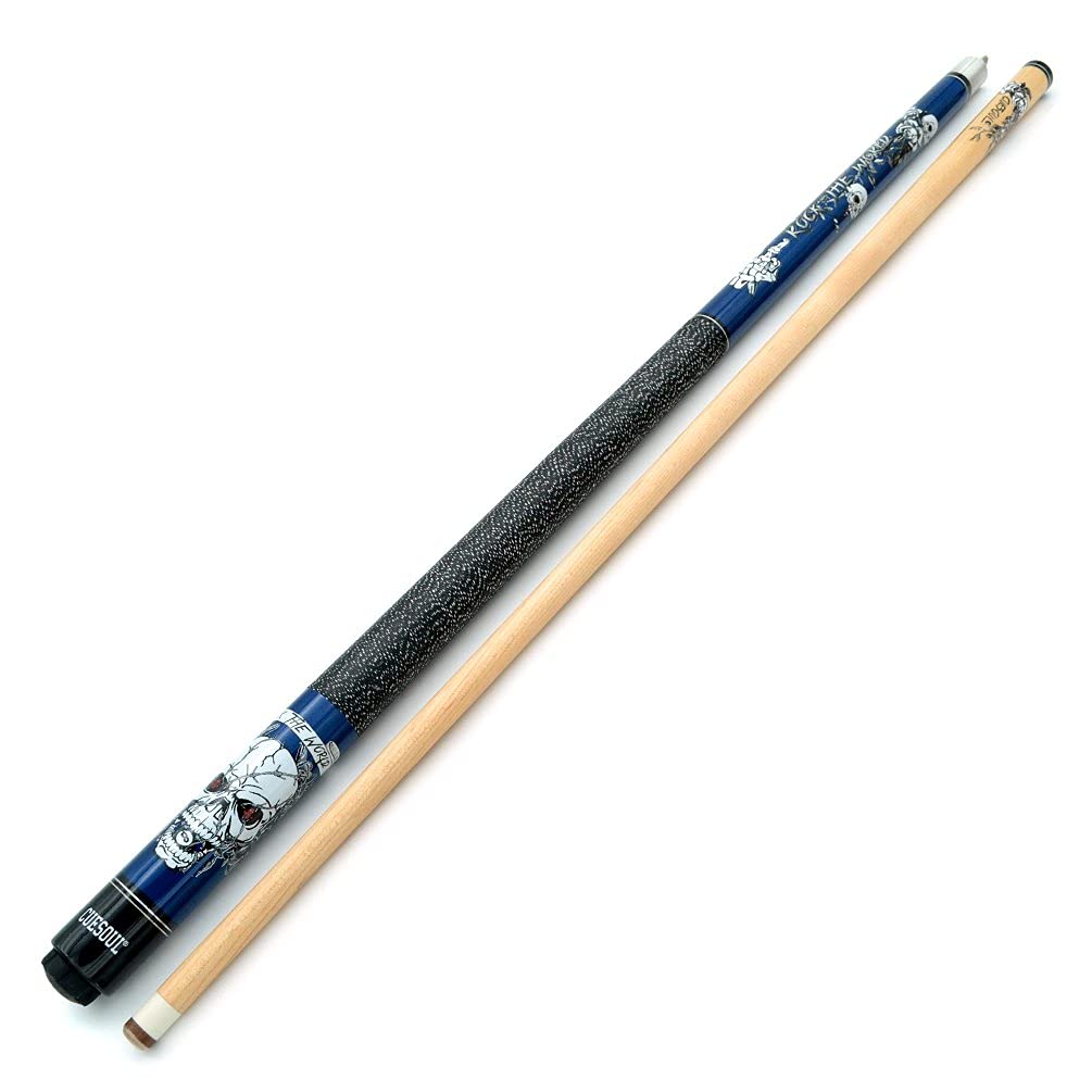 Black Scorpion CUESOUL ROCK Series 19oz Maple Pool Cue Stick Set 2, 57-inch 1/2