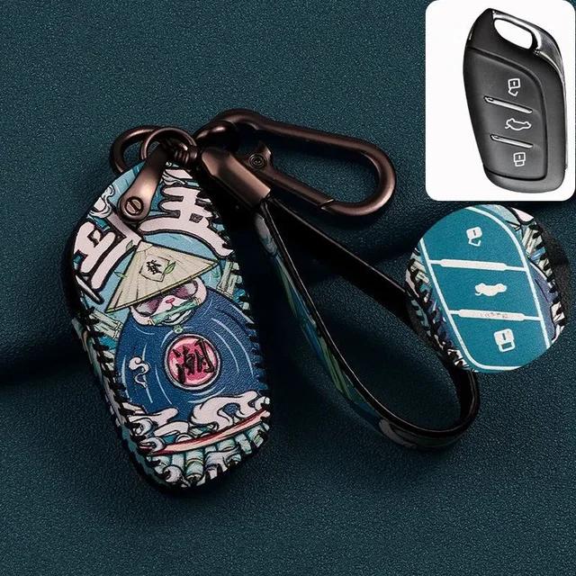 For MG ZS GT GS EV MG5 6 7 EZS HS EHS Roewe RX5 Rongwei Rx5plus Leather Key Sets MG Key Chains Accessories