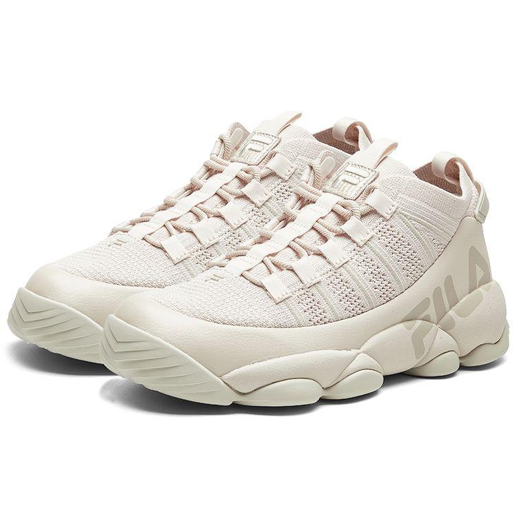 Fila Spaghetti Fabric Comfortable Versatile Mid-Top Retro Basketball Shoes Men Sneakers Off-White F12M014115FWP