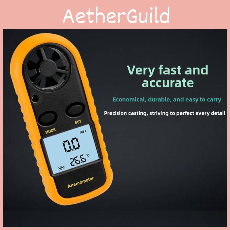 Digital Anemometer Wind Speed Meter With Backlit Display For Weather Monitoring
