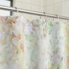 Floral Shower Curtain Waterproof Floral Print Bath Curtain Machine Easy-Care Quick-Drying